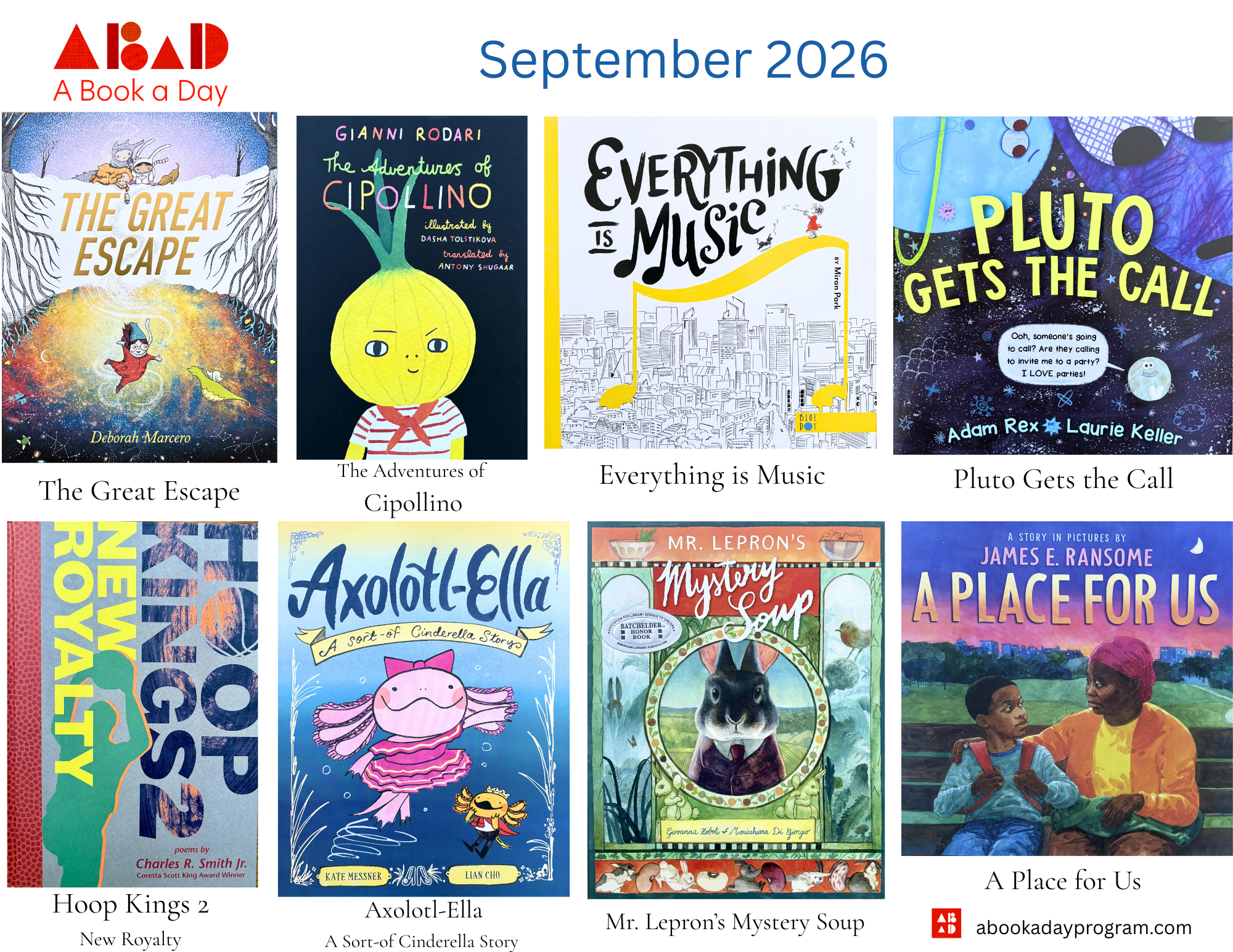 Donated Books • September 2026